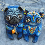 SINIJ KOT interernye igrushki - Livemaster - handmade